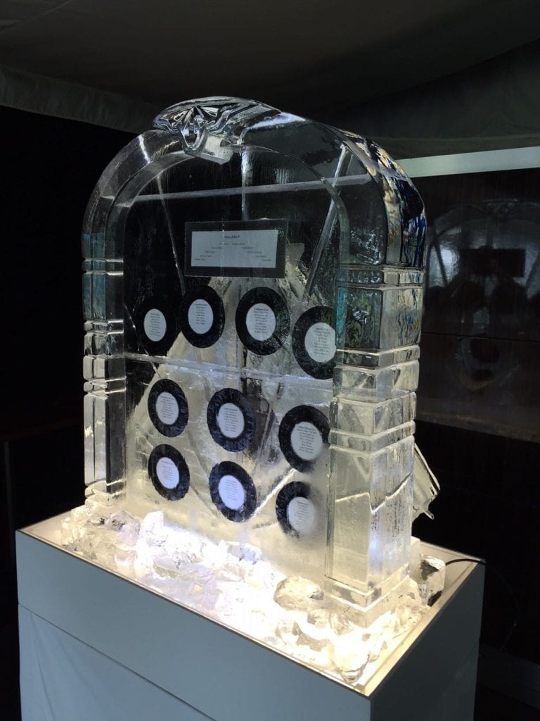 juke box table plan ice sculpture for wedding